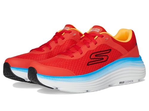 Skechers Men's Max Cushioning Endeavour Sneaker, Orange/Blue, 10.5