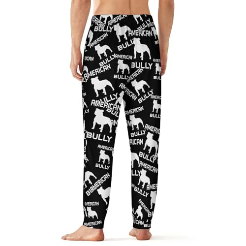 American Bully Dog Soft Men's Pajama Pant Straight-Fit Jogger Sleep Pants Casual Lounge Sleepwear PJs3