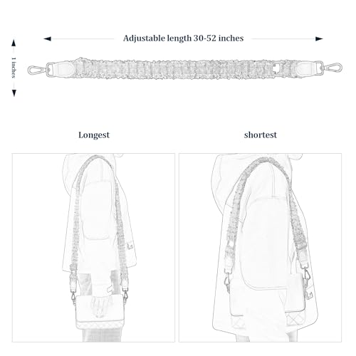 Image of chushui 1 inch Purse Strap,Replacement Crossbody Strap Adjustable Shoulder Strap for Handbag Bag