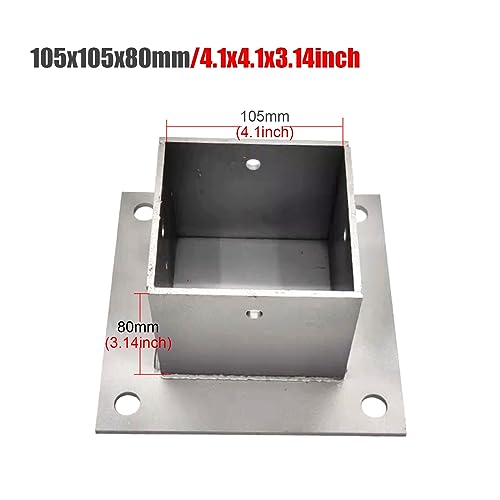 Support de pergola 105x105 mm avec base d'ancrage de clôture - 4