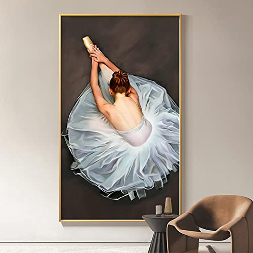 Peinture sur toile de danseur de ballet KEBIA décorative sans cadre 40x80 cm