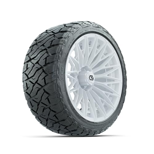 GTW 16 Inch Golf Cart Wheels and Tires Package Gloss White