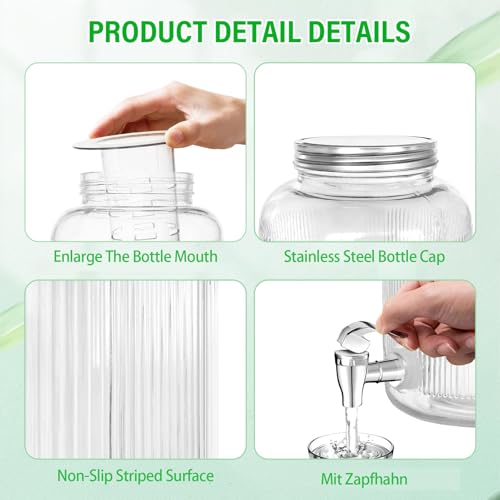 Distributeur de boisson en verre 4l distributeur de jus buffet - 5