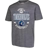 Ultra Game Men's NBA Official Super Soft Mad Props T-Shirt, Minnesota Timberwolves, Heather Charcoal, Medium
