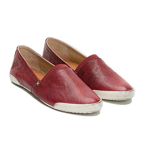 Image of Frye Melanie Slip On Shoes for Women Crafted from Premium Leather with Rubber Toe Bumpers and Soles, Leather Lining, and Removable Footbeds - 1 inch Outsole