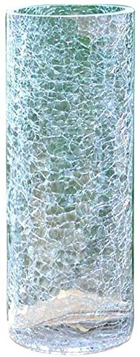 Vase en verre effet glace brisée MU pour sublimer la table du salon avec des lys