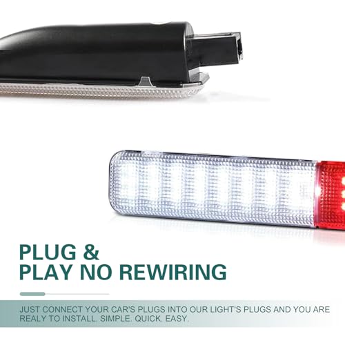 2 luces LED para panel de puerta de auto, blanco miniatura 6