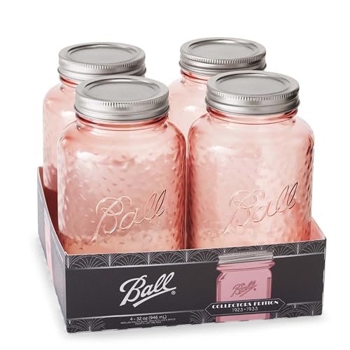 Ball Jar Rose Vintage Regular Mouth Quart Canning...