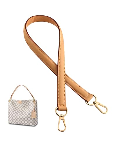 Umiup Genuine Vachetta Leather Replacement Straps Purse Shoulder Straps Suitable for Graceful Tote Soft Speedy Alma and Dauphine Bags and Multi Pochette Accessories (Beeswax,Width:0.7in Length:24.8in)