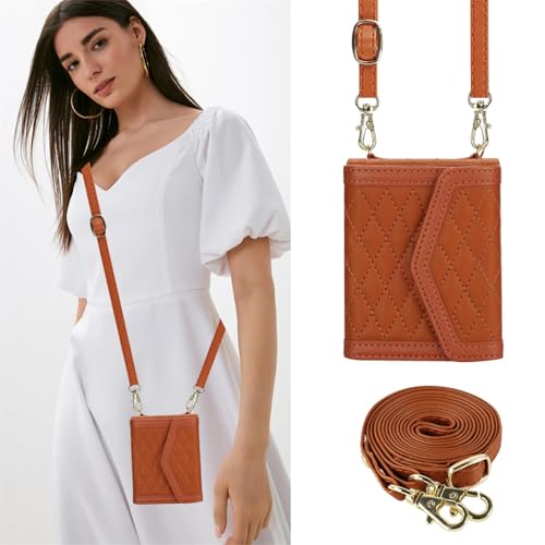 Étui portefeuille en cuir Samsung Z Flip6 marron chic et durable - 6