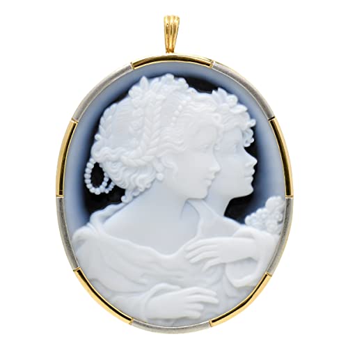 カメオ18K✩︎pt900 カメオ ブローチ 18K Pt900 18k Pt900 カメオブローチ