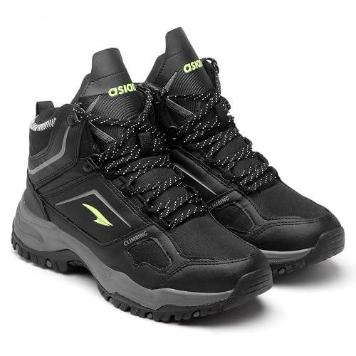 Image of ASIAN Men's Everest-23 Sports Trekking & Hiking,Walking Hi-Neck Shoes with Rubber Outsole & Memory Foam Insole Lace-Up Shoes for Men's & Boy's