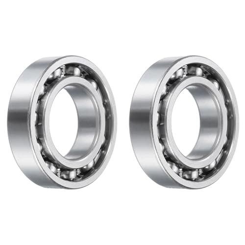 sourcing map 2pcs 6006 Deep Groove Ball Bearing, 30 x 55 x 13mm C3 Open Type Chrome Steel Bearings ABEC3(P6)