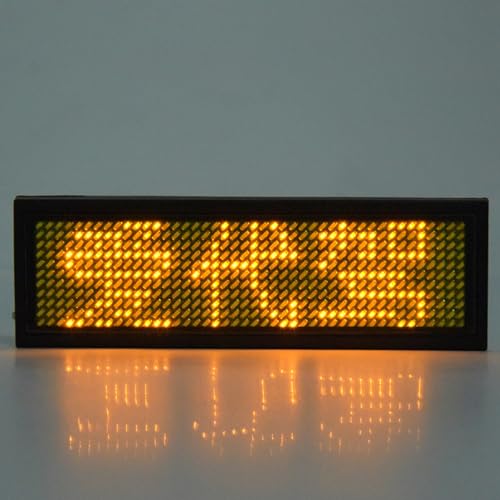 Message Tag, Programmable LED Scrolling Message Name Tag LED Sign Display Board LED Sign for Restaurant Shop Party Bar Exhibition (Yellow) by FTVOGUE - Used condition - Image 9