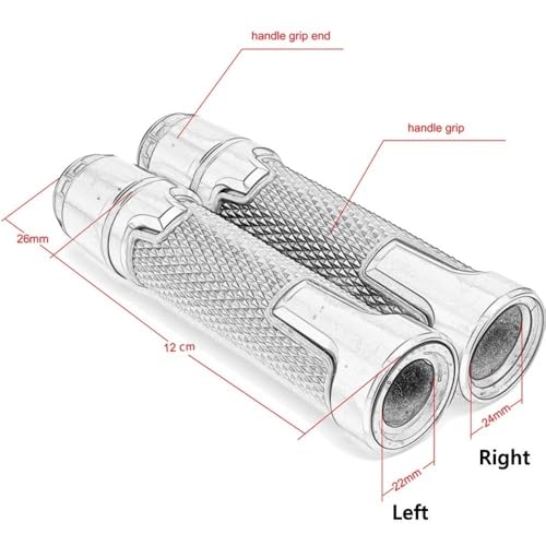 Poignées guidon moto Rebel CMX500 avec embouts en alliage durable