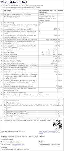 Hisense 75E8Q Hisense 75E8Q