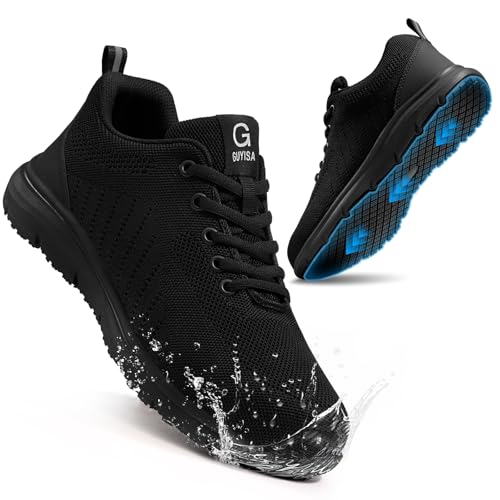 Image of Steel Toe Work Shoes for Men Lightweight Safety Shoes with Puncture Resistant Sole Comfortable Construction Industrial Work Shoe for Warehouse