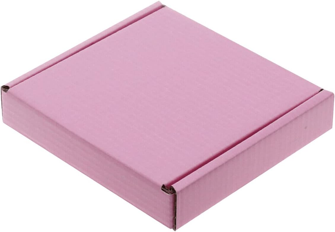 100 x C7 A7 Pink Box 101x101x22mm (4x4x0.8") RM Large Letter Cardboard Shipping Mailing Boxes