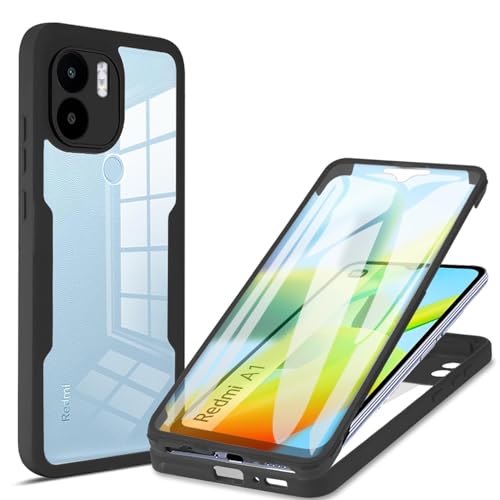 Coque Xiaomi Redmi A2 antichoc avec protège-écran tactile transparent étui de protection totale 360
