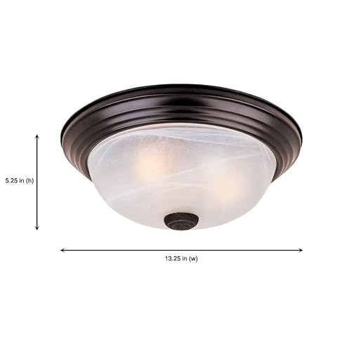 Designers Fountain 13In Decorative Flush Mount Ceiling Light Fixture, Oil Rubbed Bronze, 1257M-Orb-Al #TOP4