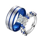 ➍ ♥Anillos de compromiso para parejas: anillo de promesa para amantes, tu amor, nunca oculto