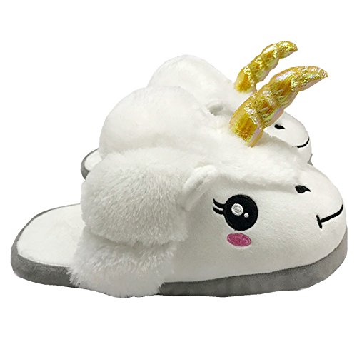 YLYYCC Plush Unicorn Slippers Household Slippers for Grown Ups