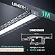 KOSOOM 10 x LED Trockenbauprofil 1m, Mit Lichtdiffusor PC-Abdeckung, LED Aluprofil Maße 28mm (Flügel 64,2mm) x 13,8 mm Innenbreite des Profil beträgt 20,2 mm Für lineare Beleuchtung mit LED-Streifen