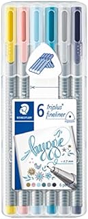STAEDTLER 334SB6CS12 triplus fineliner pens, desktop box of 6 hygge colours
