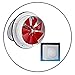 Wentylator 250 mm z regulatorem prędkości obrotowej 500 W z klapą, wentylator, dmuchawa ścienna, nawiew okienny, dmuchawa do okien, ściana, metalowy wentylator odsysający, do sufitu, wywiewu kuchennego do łazienki i kuchni