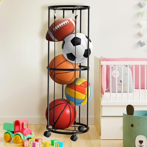 Racks verticaux pour balles pour organiser le garage familial