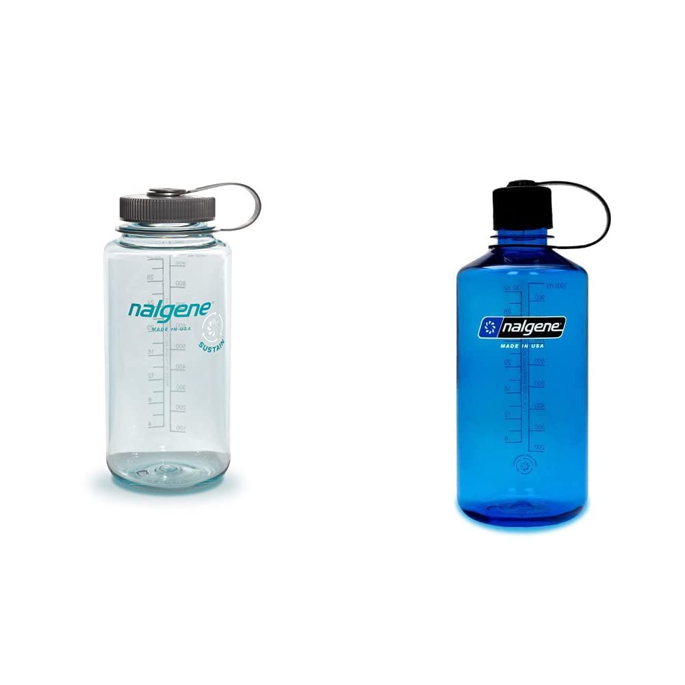 Nalgene Sustain Tritan BPA-Free Water Bottle 32 OZ Wide Mouth Sustain Tritan BPA-Free Water Bottle Made with Material