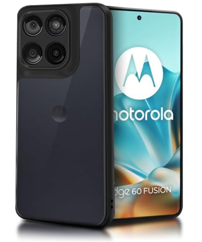 Image of WOW IMAGINE Translucent Hybrid Back Case Cover for Motorola Moto Edge 60 Fusion Smoked Matte Back | Shock Proof 360 Degree Protection | Protective Hard Case - Matte Black