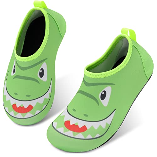 Water Shoes Toddler Boys Girls Barefoot Skin Aqua Socks Breathable Green 8-8.5=Eu24-25 #TOP28