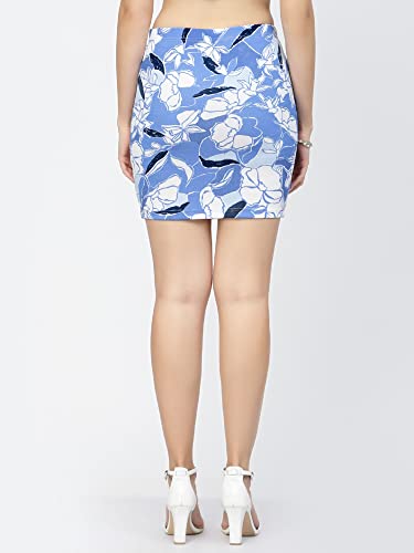 Image of POPWINGS Casual Printed Pencil Slit Skirt for Women || Summer Skirt for Women || Concert Slit Short Skit for Women
