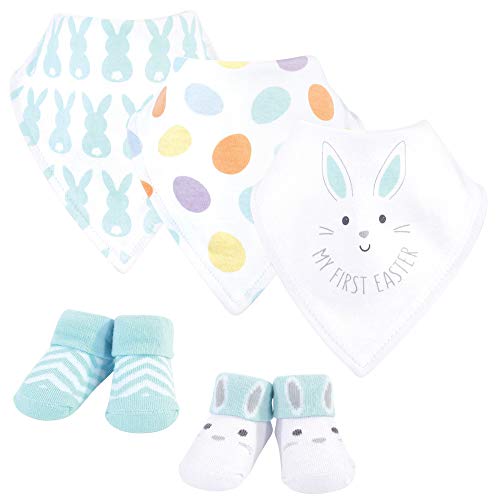 Image of Hudson Baby Unisex BabyCotton Bib and Sock Set