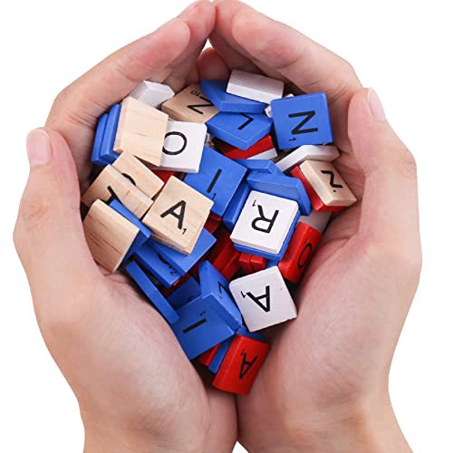 Dsyj Domino & Tile Games, Wood Letter Tiles, Scrabble Letters For Crafts - Diy Wood Gift Decoration - Scrabble Crossword Game Wood Color 400 Pcs #TOP2
