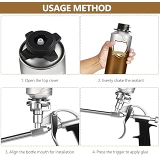 Expanding Foam Guns, Professional Foaming Sealant Dispensing Spray Foam Gun, Spray Thermal Insulation Application Applicator for Caulking, Filling, Sealing, Windows DIY Projects, with 10 Nozzles