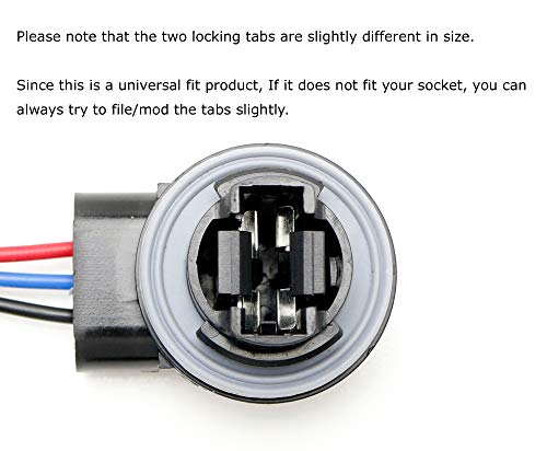 Ijdmtoy Pair 3156 3157 Female Adapter Wiring Harness Pigtails Compatible With Both Led/Incandescent Bulbs For Turn Signal, Drl Driving Or Brake/Tail Lights #TOP2