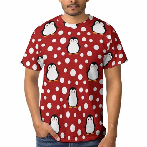 T-shirt pingouin à pois homme coupe confortable anti-déformation