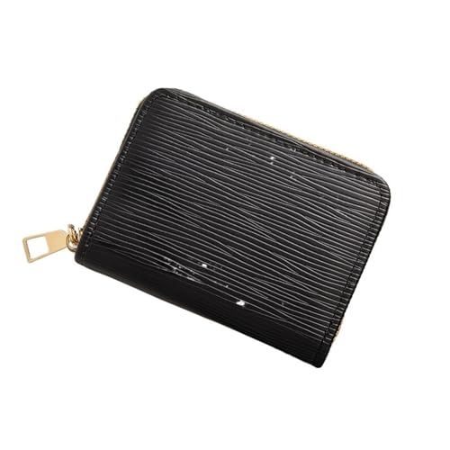 Wallet Card Holder Cute Cartoon Anti-demagnetization Coin Purse(Black)