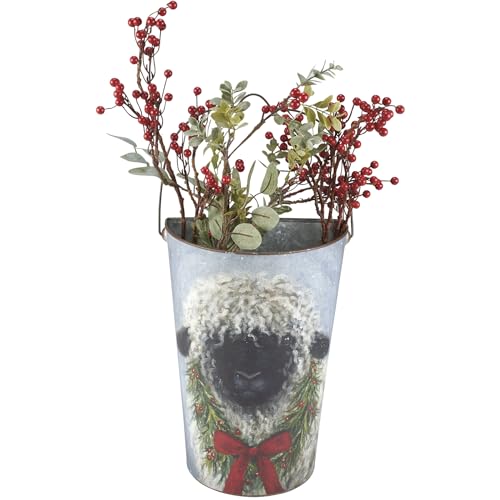 Primitives-by-Kathy-Wall-Bucket-Set-Winter-Farm Primitives by Kathy Wall Bucket Set Winter Farm
