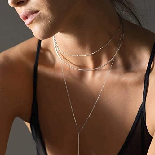MILACOLATO Danity Choker Necklace Sterling Silver Pearl Bead Satellite Choker Necklaces 18K White Gold or Gold Plated Choker Necklace Minimalist Link Chain Necklace Trendy Jewelry for Women Girls 5 MILACOLATO Danity Choker Necklace Sterling Silver Pearl Bead Satellite Choker Necklaces 18K White Gold or Gold Plated Choker Necklace Minimalist Link Chain Necklace Trendy Jewelry for Women Girls