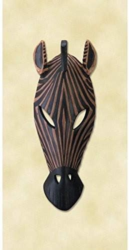Accent Plus Zebra Mask Wall Plaque 5.25x2x14.25