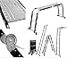 Produktbild DRABEST - Gelenkleiter 4x3 Sprossen - mit Plattform, aus Aluminium und Stahl - Klappleiter, Aluleiter - Maximale Belastung bis 125 kg - Mehrzweckleiter, Ausziehleiter - 0,32 x 0,89 x 0,25 m