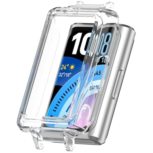 Image of for Huawei Band 11 Pro / 11 Pro NFC Watch Case Hard PC Protective Cover with 12mm Button Cutouts - Transparent
