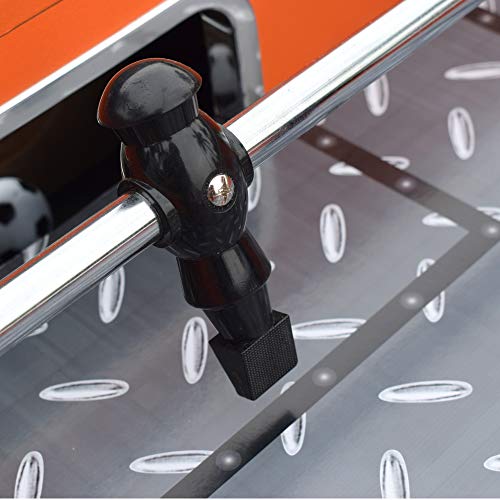 Hathaway Trailblazer 56-In Competition Foosball Table With Electronic Scoring, Arcade Table Soccer, Perfect For Family Game Or Recreation Rooms, Includes (2) 36-Mm Abs Foosballs, Black/Orange #TOP4