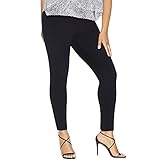 Just My Size Women`s Stretch Cotton Leggings, Q88907, 2X, Black