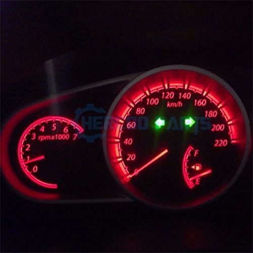 Jtech 10x T10 8-SMD Luz LED Roja para Auto Interior miniatura 3