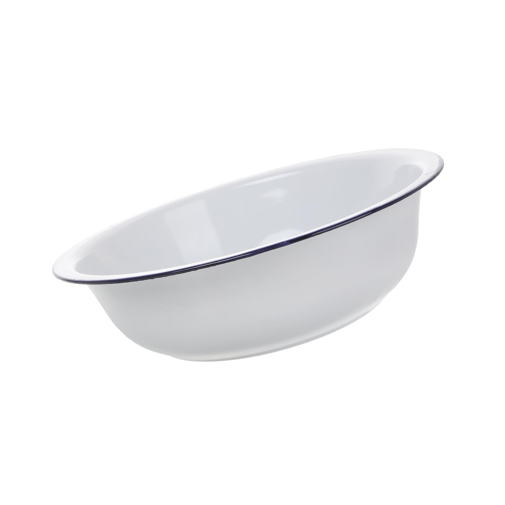 Hemobllo Cuenco de Esmalte Blanco Grande para Mezclar Gran Capacidad, Versátil y Fácil de Limpiar, Adecuado para Cocina y Lavado de Frutas