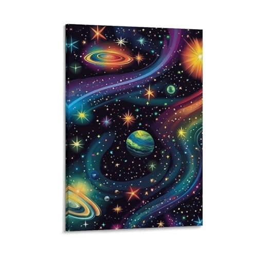Peinture sur toile galaxie cosmique pour transformer un mur vide et triste 40x60